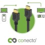 conecto Cable HDMI Alta Velocidad con Ethernet, Ultra-HD, conector chapado en oro, 4K, negro, 1,50m