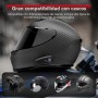 XGP X1 Auriculares Casco Moto, Bluetooth V5.3 con Asistente de Voz, Altavoces de Casco de 40 mm, con Impermeabilidad IP67,
