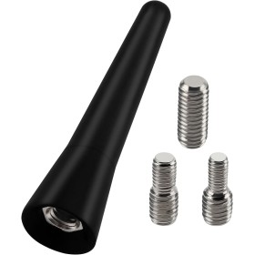 VooGenzek 6.5cm Mini Antena Coche Corta, Antena Radio Coche Universal, Antena de Coche Corta Pequeña, con 3 Tornillos M4/M5/M6