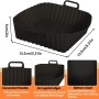 PQETBV Silicone Molds for Air Fryer, 4 Pieces Air Fryer Mold, 21 cm Silicone Air Fryer Container, Reusable Silicone Molds Air