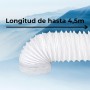 MIRTUX Tubo Flexible de Aire Acondicionado PVC 4.5m 150mm diámetro. Manguera para máquina de aire Pingüino universal extralarga.