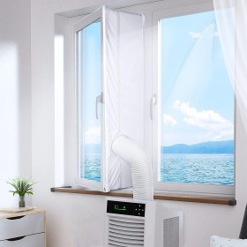 iRhodesy Kit Ventana Aire Acondicionado Portatil, Blanco Impermeable Adaptador Ventana Aire Acondicionado Utilizado para la