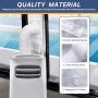 LOVIGA Sellado de Ventana Corredera para Secadora - Kit para Aire Acondicionado Portátil 25X102-162cm - Aislamiento 100% Efecto