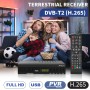 TDT HD Receptor, Decodificador Terrestre, TDT Full HD -DVB-T2 - Compatible con HEVC265 - Digital Full HD 1080p/ Dolby/MPEG-2/4,