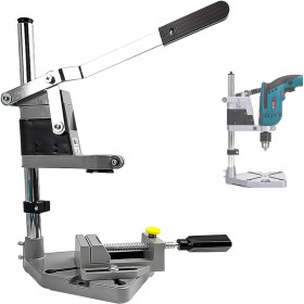 Soporte Taladro, Multifunción, Ajustable, Soporte Taladro Vertical, Diámetro del Orificio de Sujeción 43 mm, con Mordazas