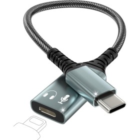 familaha Adaptador de Lightning a USB C Audio, USB C Macho a Lightning para Auriculares, Adaptador Type C a Lightning para