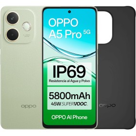 OPPO A5 Pro 5G - Smartphone Libre con IA, 8GB RAM + 256GB, Pantalla 6.67" 120Hz, Cámara 50MP, Batería 5800, Carga Rápida 45W,