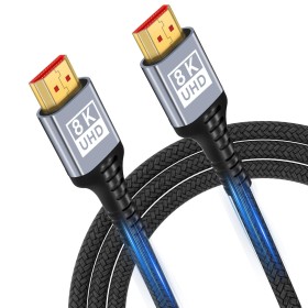 Cable HDMI 2.1 3M 8K,48Gbps cable HDMI de ultra alta velocidad 8K@60Hz 4K@120Hz 7680P,HDMI 2.1 admite HDR10 eARC 3D HDCP 2.2 y