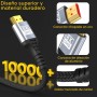 Cable HDMI 2.1 3M 8K,48Gbps cable HDMI de ultra alta velocidad 8K@60Hz 4K@120Hz 7680P,HDMI 2.1 admite HDR10 eARC 3D HDCP 2.2 y