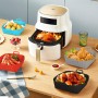 PQETBV Silicone Molds for Air Fryer, 4 Pieces Air Fryer Mold, 21 cm Silicone Air Fryer Container, Reusable Silicone Molds Air