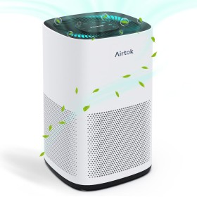 AIRTOK Air Purifier, Air Purifier with Hepa Filter 13 Max Coverage Area 75 m² (793 sq.ft) | 99.97% Odor Elimination | Ozone Free