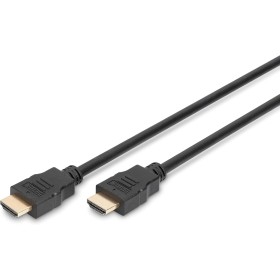 DIGITUS Cable de conexión HDMI de alta velocidad, tipo A - HDMI 2,0 - 1,0 m - Ultra HD 4k/60Hz - contactos chapados en oro -