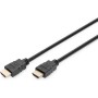 DIGITUS Cable de conexión HDMI de alta velocidad, tipo A - HDMI 2,0 - 1,0 m - Ultra HD 4k/60Hz - contactos chapados en oro -