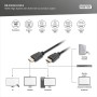 DIGITUS Cable de conexión HDMI de alta velocidad, tipo A - HDMI 2,0 - 1,0 m - Ultra HD 4k/60Hz - contactos chapados en oro -