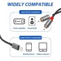 Wonvify Cable RCA Audio, Cable Cinch para i-Phone, Cable Lightn-ing a 2RCA para Teléfono Tablet PC Reproductor de MP3, Pod,