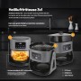 Lauben Glass&Grill Air Fryer 3-in-1 5500BG Hot Air Fryer with 5.5L Capacity, Glass Fry Basket, 6 Programs + Manual Adjustment, 3