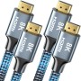 CABNEER Cable HDMI 2.1 8K 2.5m, Cable HDMI de alta velocidad, 48 Gbps, 8K@60Hz, 4K@120Hz, HDCP 2,2/2,3 eARC HDR, compatible con