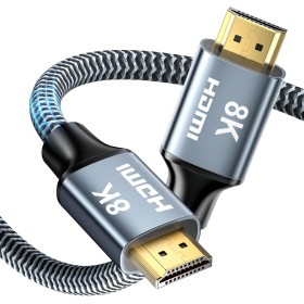 CABNEER Cable HDMI 2.1 8K 2.5m, Cable HDMI de alta velocidad, 48 Gbps, 8K@60Hz, 4K@120Hz, HDCP 2,2/2,3 eARC HDR, compatible con