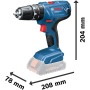 Bosch Professional 18V System GSB 18V-21 - Taladro percutor a batería (55 Nm, 1800 rpm, 2 baterías x 2.0 Ah, set 40 puntas, en