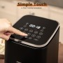 Aigostar White Dot Oil Free Fryer 2L, Air Fryer with 8 Programs and LED Touch Screen, 1200W, Adjustable Time and Temperature,
