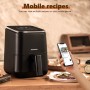 Aigostar White Dot Oil Free Fryer 2L, Air Fryer with 8 Programs and LED Touch Screen, 1200W, Adjustable Time and Temperature,