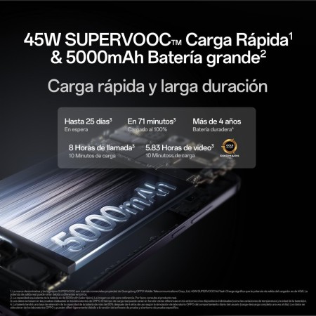 OPPO Reno12F 4G - Smartphone Libre con IA, 16GB (8GB+8GB) 256GB, Pantalla 2.5D AMOLED 6.7", Cámara 50+8+32 MP, Android, IP64,