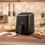 Aigostar White Dot Oil Free Fryer 2L, Air Fryer with 8 Programs and LED Touch Screen, 1200W, Adjustable Time and Temperature,