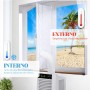 Sealed Window Air Conditioning 400 cm, Portable Air Conditioner Window Kit Double Zip, Blocks Hot Air, Easy Installation, for
