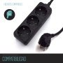 Ewent Regleta 3xSchuko Negra