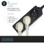 Ewent Regleta 3xSchuko Negra