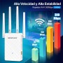 NEWFAST Amplificador Señal WiFi Repetidor WiFi, 300Mbps Amplificador Wi-Fi 2.4GHz Banda Extensor WiFi con 4 Antenas de Alta