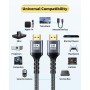 BYEASY Cable HDMI, cable HDMI 2.1 de 2 m 8K a 60 Hz, 4K a 120Hz, eARC, Dolby, 3D, Ethernet, compatible con todos los