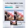 BYEASY Cable HDMI, cable HDMI 2.1 de 2 m 8K a 60 Hz, 4K a 120Hz, eARC, Dolby, 3D, Ethernet, compatible con todos los