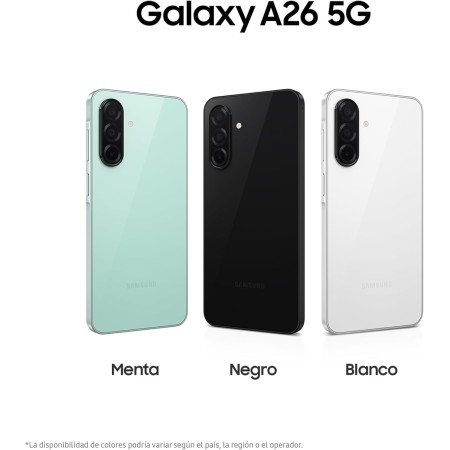 Samsung Galaxy A26 5G 256GB Teléfono Móvil, Awesome Intelligence, 6GB RAM, 50MP Cámara, Blanco, Garantía del Fabricante 3 Años +