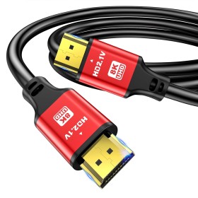 jojobnj 8K HDMI Cable 2m High Speed HDMI Cable 48Gbps 8K@60Hz 4K@120Hz, HDCP 2.2 & 2.3, DTS:X, HDR 10 Compatible con Roku