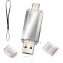 Tipo C Memoria 2 en 1 USB 128gb, Pen Drive USB C 128 GB Tipo C Y USB 2.0 Memoria Flash 128gb para Smartphones