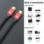 jojobnj 8K HDMI Cable 2m High Speed HDMI Cable 48Gbps 8K@60Hz 4K@120Hz, HDCP 2.2 & 2.3, DTS:X, HDR 10 Compatible con Roku