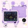 Tableta de escritura LCD para niños, tablero de garabatos con pantalla de colores de unicornio, juguete de viaje para niños