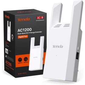 Tenda A18 Pro Repetidor WiFi, AC1200 Amplificador de Señal WiFi de Doble Banda 5GHz/2.4GHz, Extensor WiFi con Ap, Antenas 3dBi,