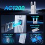 Tenda A18 Pro Repetidor WiFi, AC1200 Amplificador de Señal WiFi de Doble Banda 5GHz/2.4GHz, Extensor WiFi con Ap, Antenas 3dBi,