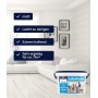Plid® Pintura de látex blanco mate, lavable para interior de cocina y baño, pintura de látex lavable, fácil de limpiar y no