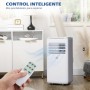 HOMCOM Portable Air Conditioner 9000BTU 1010W Cooler Fan Dehumidifier 38L/Day with LED Display Remote Control Timer for Room