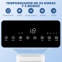 HOMCOM Portable Air Conditioner 9000BTU 1010W Cooler Fan Dehumidifier 38L/Day with LED Display Remote Control Timer for Room