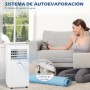 HOMCOM Portable Air Conditioner 9000BTU 1010W Cooler Fan Dehumidifier 38L/Day with LED Display Remote Control Timer for Room