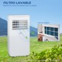 HOMCOM Portable Air Conditioner 9000BTU 1010W Cooler Fan Dehumidifier 38L/Day with LED Display Remote Control Timer for Room