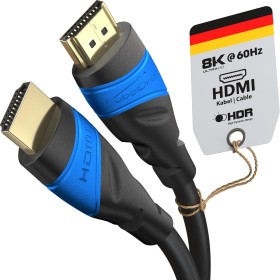 KabelDirekt – Cable HDMI 2.1 8K / 4K – 1m y más longitudes (0,15m–22,5m) – Cable HDMI diseñado en Alemania – Soporta 10K/8K@60Hz