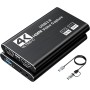 XIIXMASK capturadora de Video, capturadora Audio y Video, Tarjeta de Captura USB 3.0 4K HDMI Loop-out, 1080P 60FPS/2K 30FPS