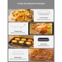 FOHERE Horno Freidora de Aire Caliente 23L, 1700W Freidora de Aire Caliente con 6 Accesorios y 100 Recetas, 80 a 230°C,