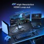 XIIXMASK capturadora de Video, capturadora Audio y Video, Tarjeta de Captura USB 3.0 4K HDMI Loop-out, 1080P 60FPS/2K 30FPS