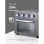 FOHERE Horno Freidora de Aire Caliente 23L, 1700W Freidora de Aire Caliente con 6 Accesorios y 100 Recetas, 80 a 230°C,
